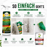 Anwendung von WOONFUX Schimmelentferner auf Fliesen und Fugen